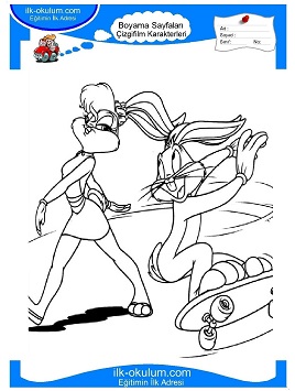 Çocuklar İçin Bugs Bunny Boyama Sayfaları 